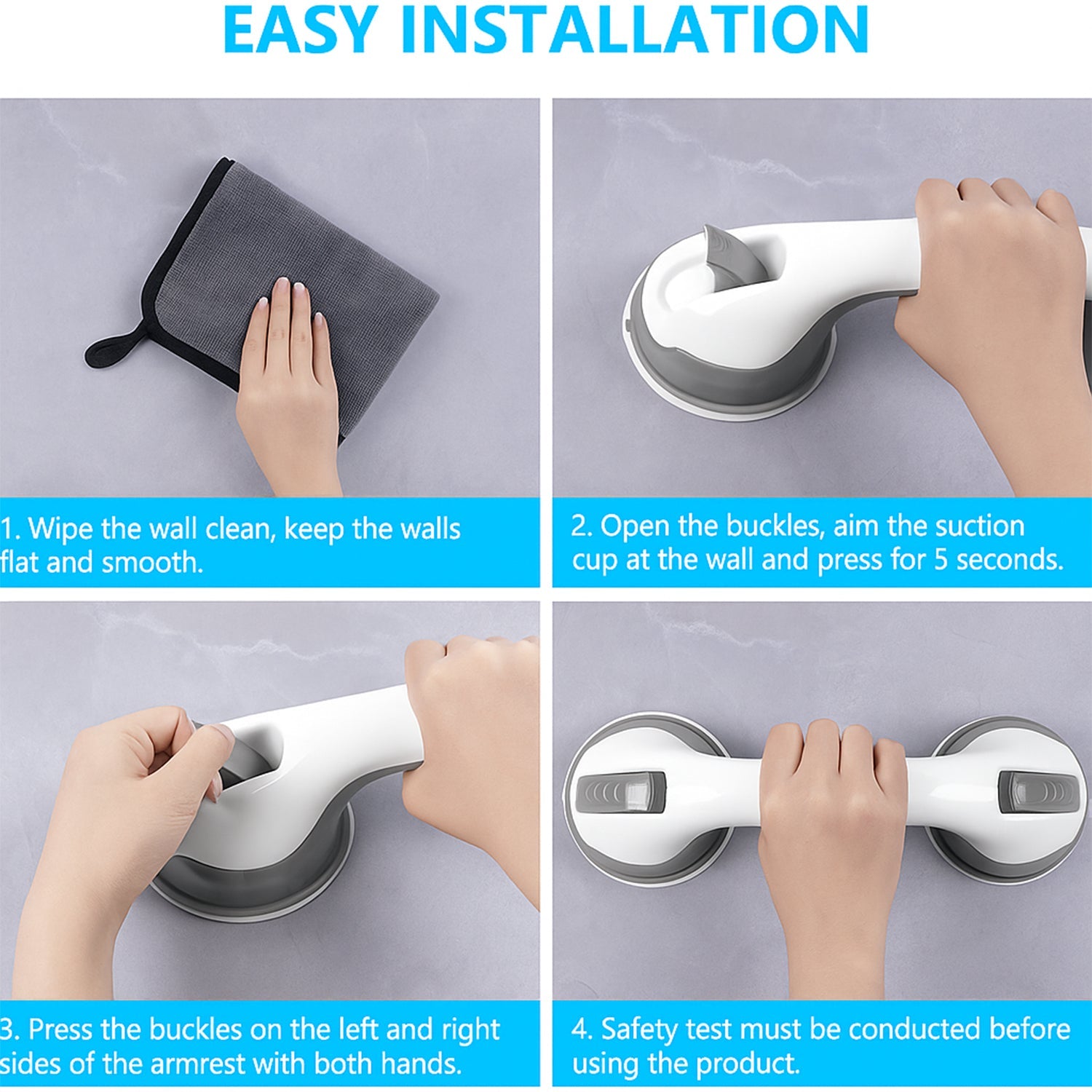 Suction Grab Bar Handle for Bathroom Safety (1 Pc) Suction Grab Bar Handle for Bathroom Safety (1 Pc)